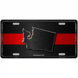 Washington Thin Red Line Metal Novelty License Plate 12" x 6" (LP)
