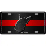 West Virginia Thin Red Line Metal Novelty License Plate 12" x 6" (LP)