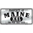 Property Of Maine Novelty Metal License Plate 12" x 6" (LP)