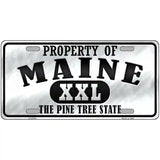 Property Of Maine Novelty Metal License Plate 12" x 6" (LP)