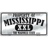 Property Of Mississippi Novelty Metal License Plate 12" x 6" (LP)