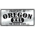 Property Of Oregon Novelty Metal License Plate 12" x 6" (LP)