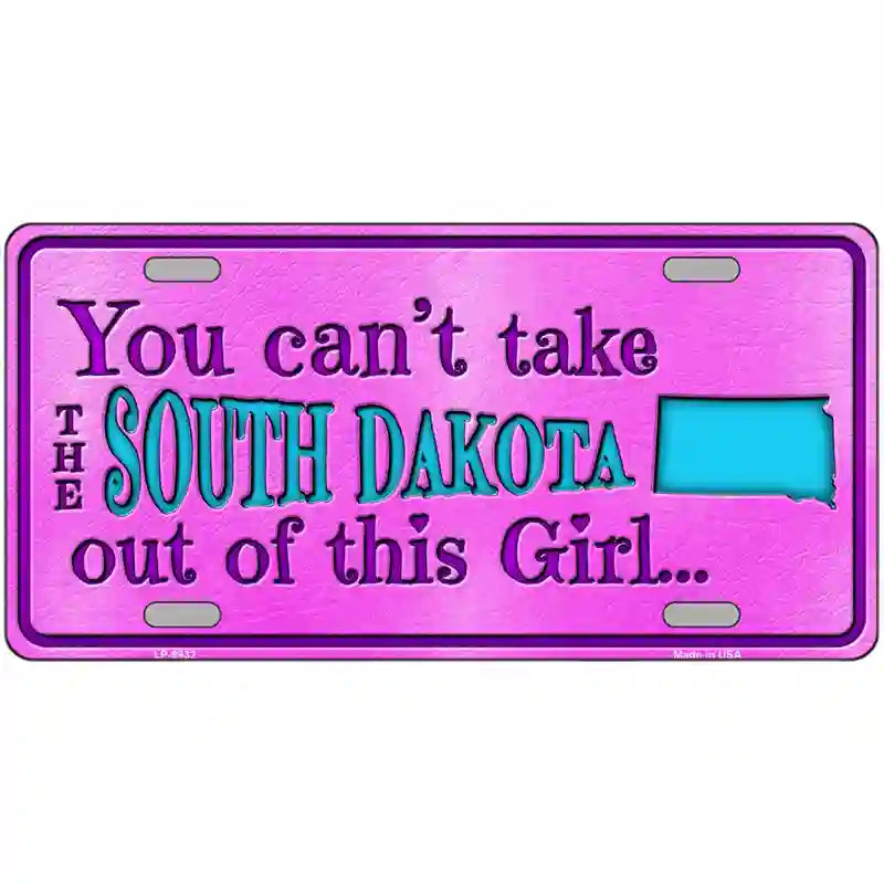 South Dakota Girl Novelty Metal License Plate 12" x 6" (LP)