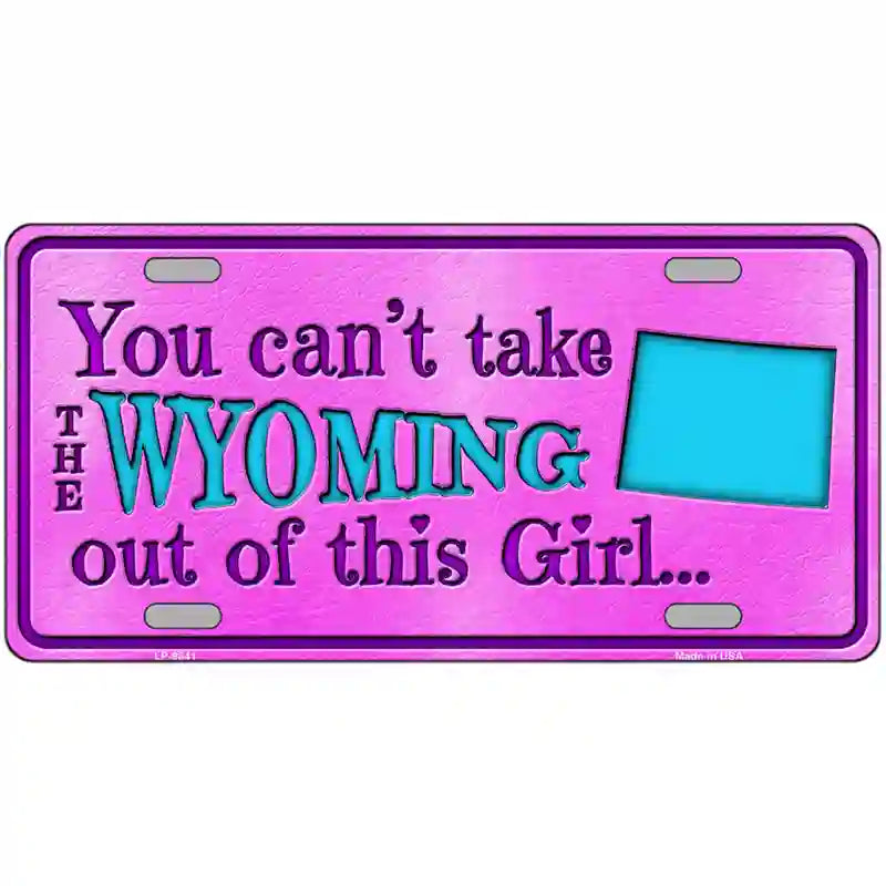Wyoming Girl Novelty Metal License Plate 12" x 6" (LP)