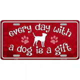 Dog Is A Gift Novelty Metal License Plate 12" x 6" (LP)