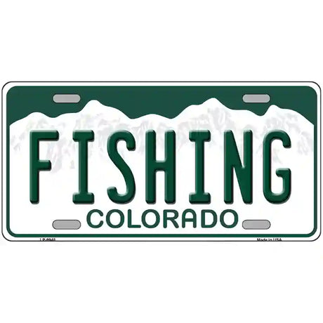 Fishing Colorado Metal Novelty License Plate 12" x 6" Automotive (LP)