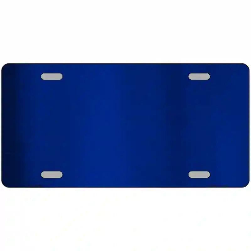 Blue Metallic Solid Metal Novelty License Plate 12" x 6" (LPC)