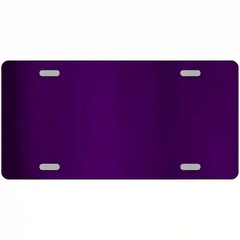 Purple Metallic Solid Metal Novelty License Plate 12" x 6" (LPC)