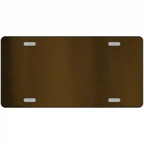 Brown Metallic Solid Metal Novelty License Plate 12" x 6" (LPC)