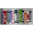 Rhode Island License Plate Art Metal Novelty License Plate 12" x 6" (LPC)