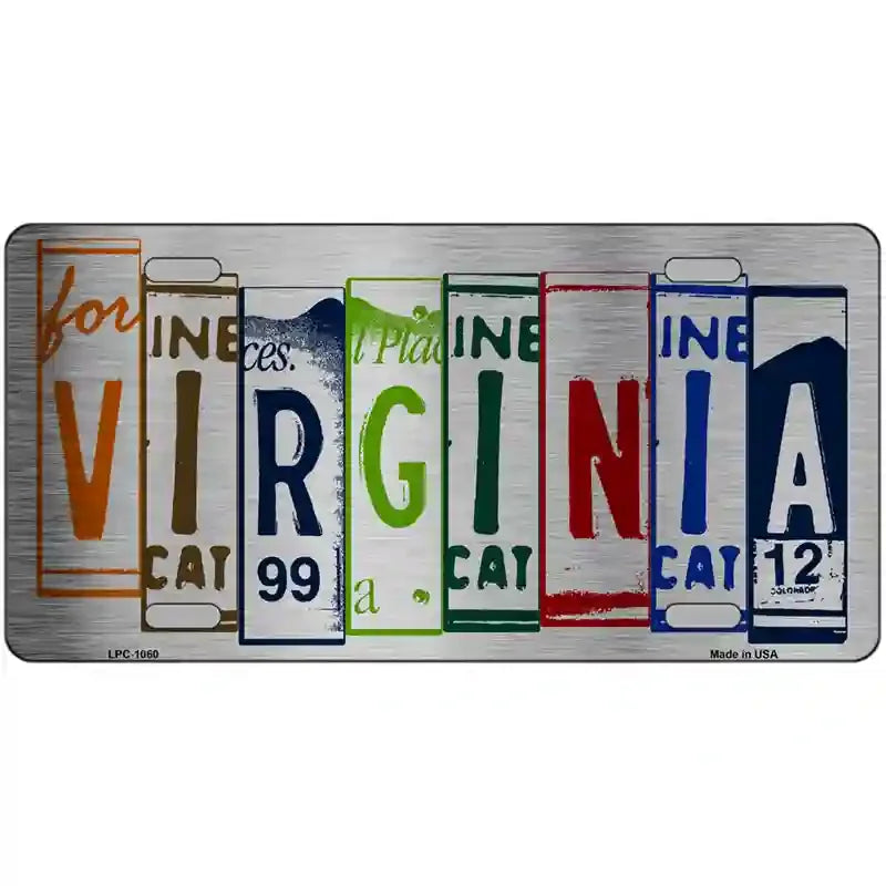 Virginia Art Metal License Plate | Smart Blonde