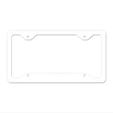 White Dye Sublimation Blank 6.5" x 12.25" Metal License Plate Frame LPF-000 12.25" x 6.5" Standard Frame (LPF)