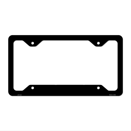 Black Solid Novelty Metal License Plate Frame LPF-002 12.25" x 6.5" Standard Frame (LPF)