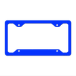Blue Solid Novelty Metal License Plate Frame LPF-005 12.25" x 6.5" Standard Frame (LPF)