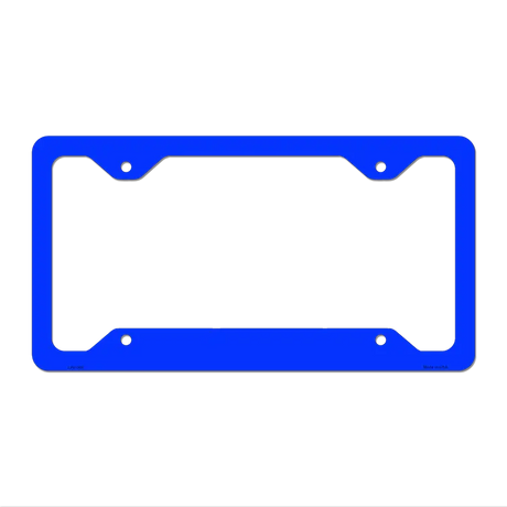 Blue Solid Novelty Metal License Plate Frame LPF-005 12.25" x 6.5" Standard Frame (LPF)