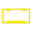 Yellow Solid Novelty Metal License Plate Frame LPF-006 12.25" x 6.5" Standard Frame (LPF)