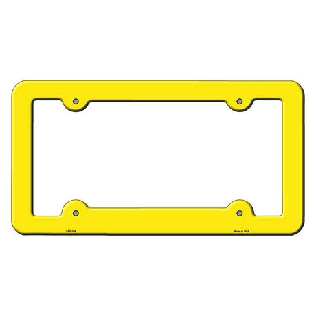 Yellow Solid Novelty Metal License Plate Frame LPF-006