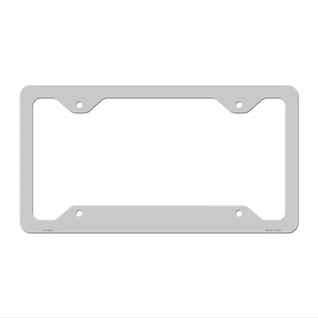 Gray Solid Novelty Metal License Plate Frame LPF-009 12.25" x 6.5" Standard Frame (LPF)