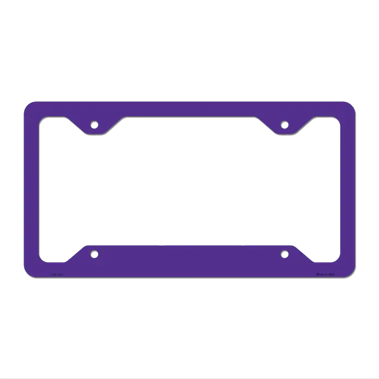 Purple Solid Novelty Metal License Plate Frame LPF-010 12.25" x 6.5" Standard Frame (LPF)