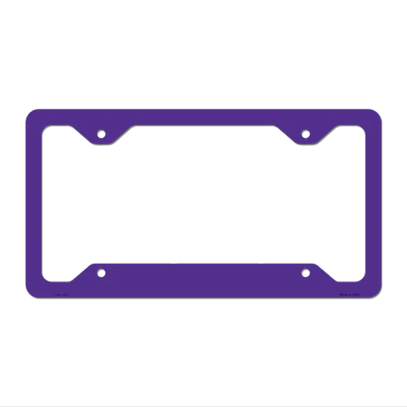 Purple Solid Novelty Metal License Plate Frame LPF-010 12.25" x 6.5" Standard Frame (LPF)