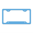 Light Blue Solid Novelty Metal License Plate Frame LPF-012 12.25" x 6.5" Standard Frame (LPF)