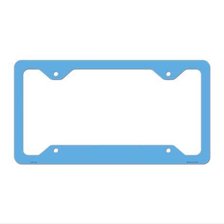 Light Blue Solid Novelty Metal License Plate Frame LPF-012 12.25" x 6.5" Standard Frame (LPF)