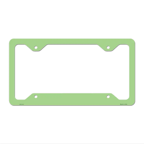 Lime Green Solid Novelty Metal License Plate Frame LPF-013 12.25" x 6.5" Standard Frame (LPF)