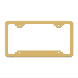 Gold Solid Novelty Metal License Plate Frame LPF-015 12.25" x 6.5" Standard Frame (LPF)
