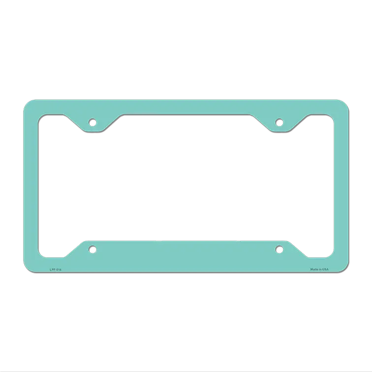 Mint Solid Novelty Metal License Plate Frame LPF-016 12.25" x 6.5" Standard Frame (LPF)