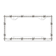 Barbed Wire Novelty Metal License Plate Frame LPF-018 12.25" x 6.5" Standard Frame (LPF)