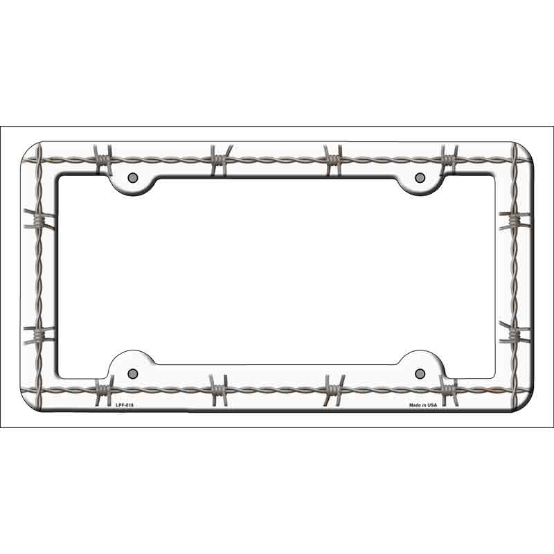 Barbed Wire Novelty Metal License Plate Frame LPF-018