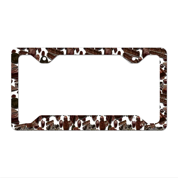 Chocolate Bars Novelty Metal License Plate Frame LPF-022 12.25" x 6.5" Standard Frame (LPF)