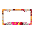 Flowers Novelty Metal License Plate Frame LPF-024 12.25" x 6.5" Standard Frame (LPF)