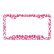 Hibiscus Pink Flower Novelty Metal License Plate Frame LPF-025 12.25" x 6.5" Standard Frame (LPF)