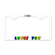 Jesus Loves You Novelty Metal License Plate Frame LPF-027 12.25" x 6.5" Standard Frame (LPF)