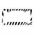 White Black Zebra Novelty Metal License Plate Frame LPF-032 12.25" x 6.5" Standard Frame (LPF)