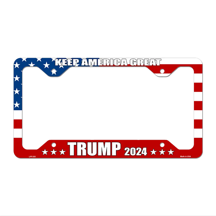 Trump 2024 Novelty Metal License Plate Frame LPF-033 12.25" x 6.5" Standard Frame (LPF)