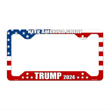 Trump 2024 Novelty Metal License Plate Frame LPF-033 12.25" x 6.5" Standard Frame (LPF)