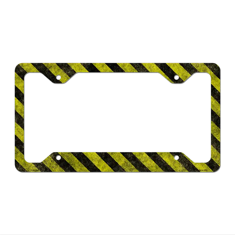 Caution Novelty Metal License Plate Frame LPF-035 12.25" x 6.5" Standard Frame (LPF)