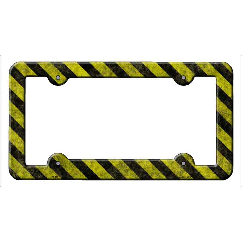 Caution Novelty Metal License Plate Frame LPF-035