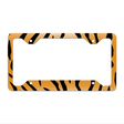 Tiger Print Novelty Metal License Plate Frame LPF-037 12.25" x 6.5" Standard Frame (LPF)