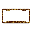 Giraffe Print Novelty Metal License Plate Frame LPF-038 12.25" x 6.5" Standard Frame (LPF)