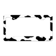 Cow Print Novelty Metal License Plate Frame LPF-039 12.25" x 6.5" Standard Frame (LPF)