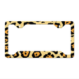 Dark Cheetah Print Novelty Metal License Plate Frame LPF-040 12.25" x 6.5" Standard Frame (LPF)
