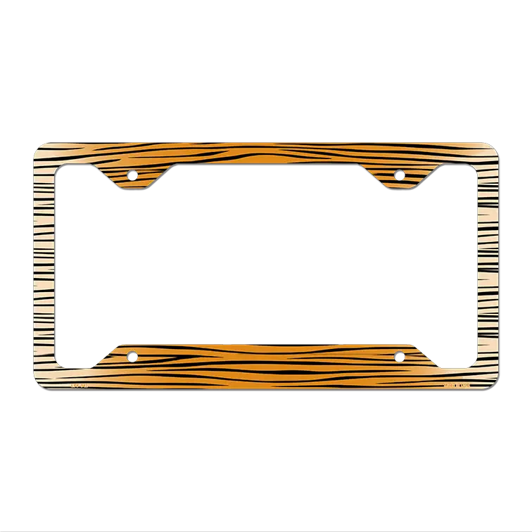 Tiger Stripes Novelty Metal License Plate Frame LPF-042 12.25" x 6.5" Standard Frame (LPF)