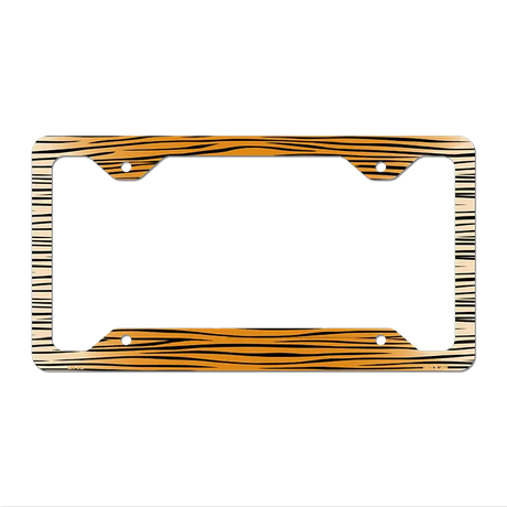 Tiger Stripes Novelty Metal License Plate Frame LPF-042 12.25" x 6.5" Standard Frame (LPF)