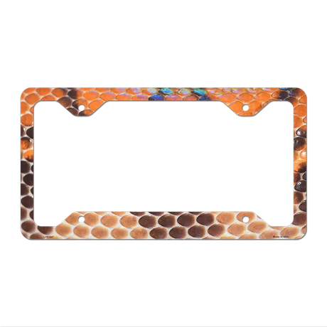 Snake Skin Novelty Metal License Plate Frame LPF-047 12.25" x 6.5" Standard Frame (LPF)
