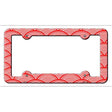 Red Circular Pattern Novelty Metal License Plate Frame LPF-050