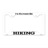 Hiking Novelty Metal License Plate Frame LPF-051 12.25" x 6.5" White Frame (LPF)