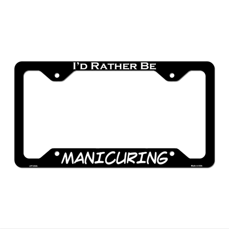 Manicuring Novelty Metal License Plate Frame LPF-053 12.25" x 6.5" Black Frame (LPF)